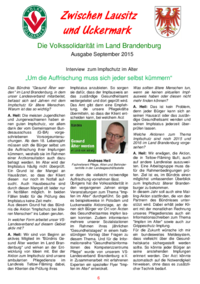 Um die Auffrischung muss sich jeder selbst kümmern“. Interview mit Andreas Heil in der Onlinezeitung der Volkssolidarität „Zwischen Lausitz und Uckermark“, Ausgabe 3/2015. Um die Auffrischung muss sich jeder selbst kümmern“. Interview mit Andreas Heil in der Onlinezeitung der Volkssolidarität „Zwischen Lausitz und Uckermark“, Ausgabe 3/2015.